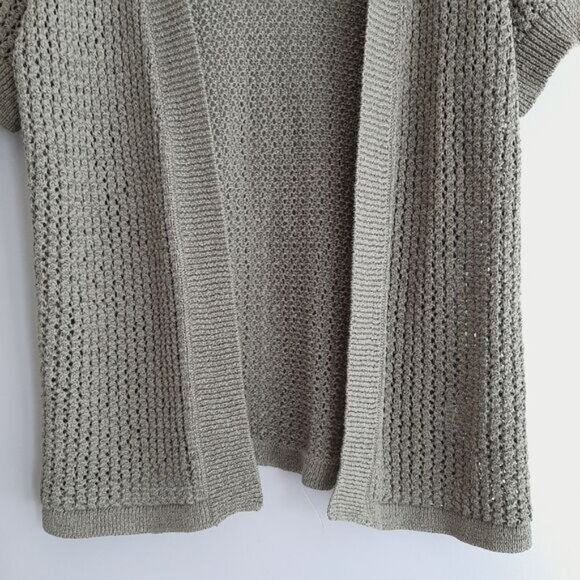 NORTHERN REFLECTIONS Open Front Knit Cardigan Sweater Sage Green Sz XXL - Picture 3 of 12